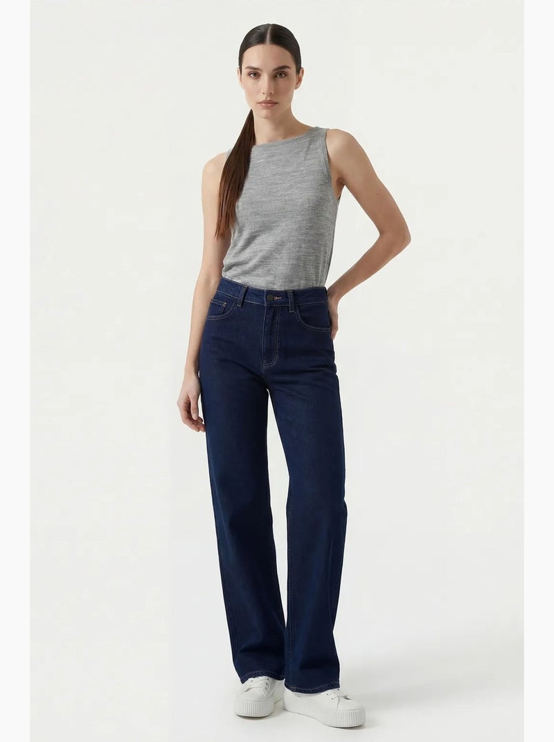 Camisola de alças canelada sem mangas com gola redonda bdart Cinza - Kiabi