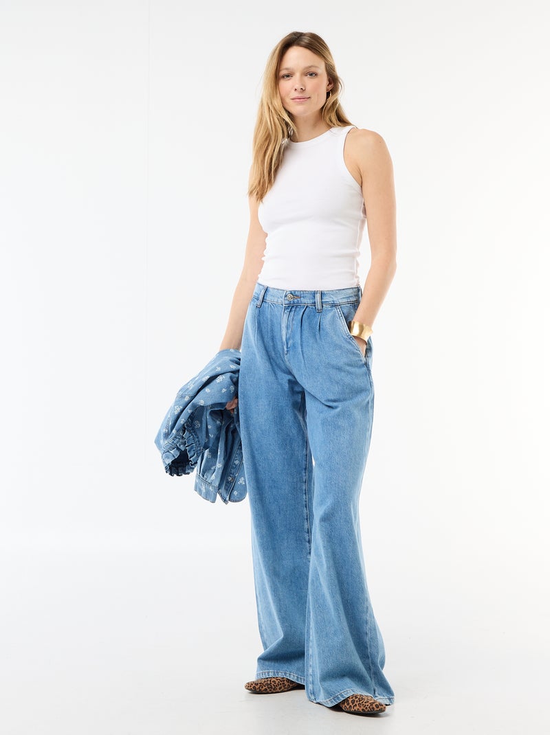 Camisola de alças cava americana Branco - Kiabi