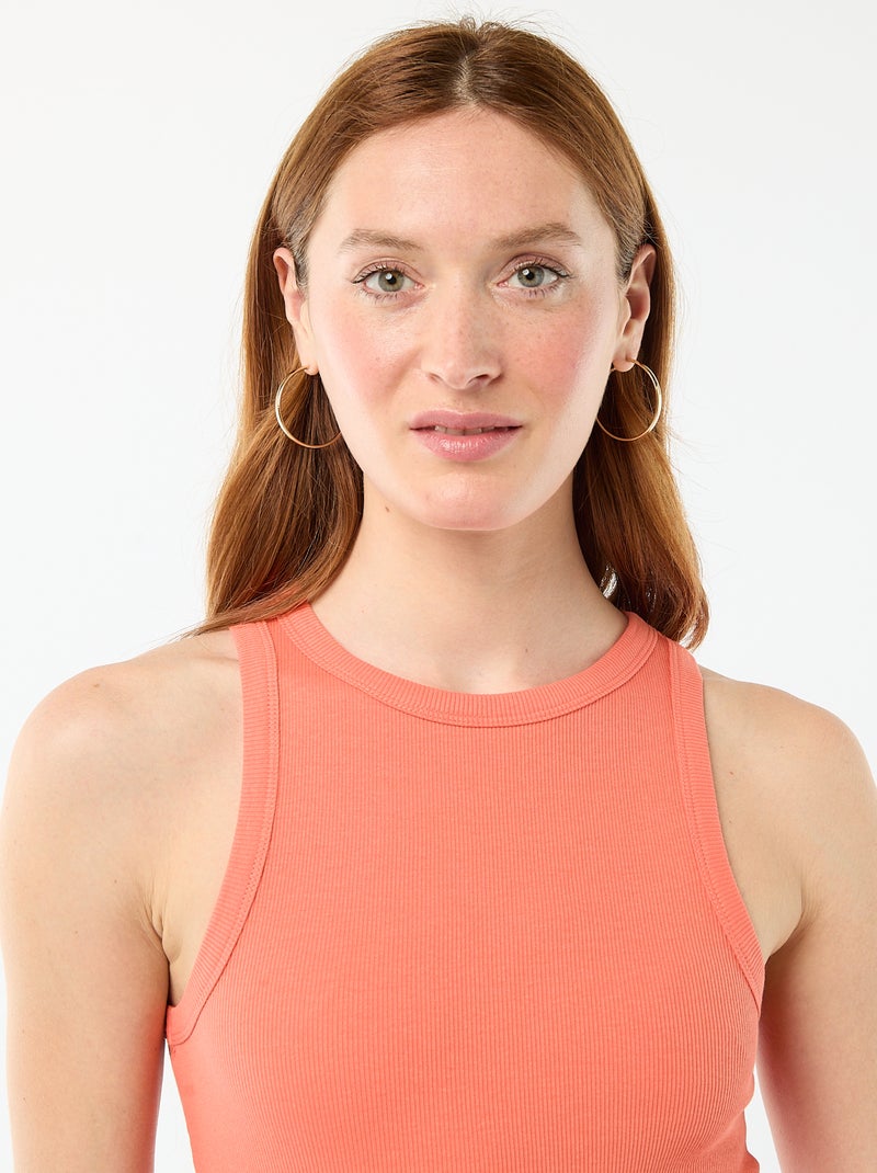 Camisola de alças cava americana Laranja - Kiabi