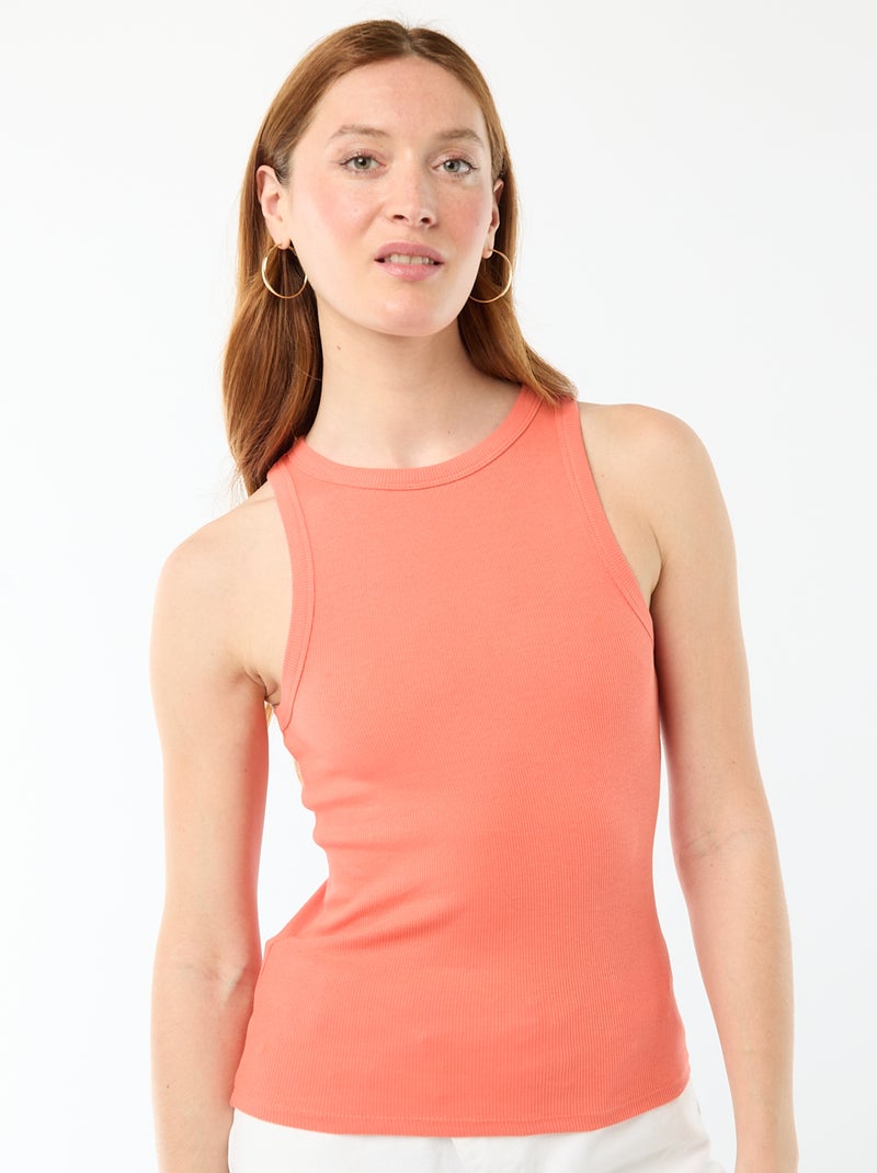Camisola de alças cava americana Laranja - Kiabi