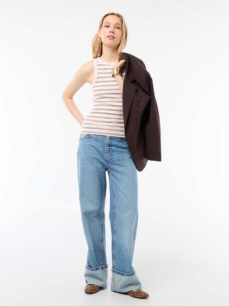 Camisola de alças cava americana Rosa - Kiabi