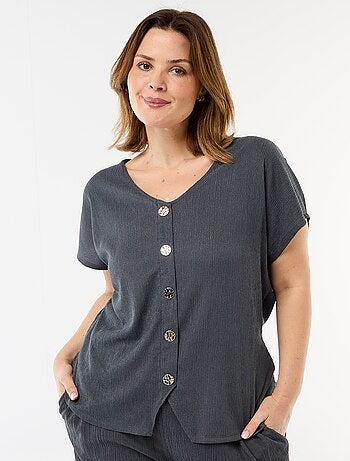 Camisola de alças com botões dourados