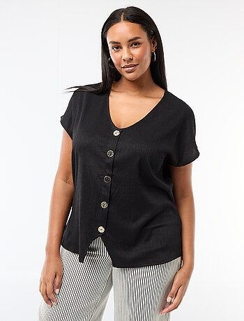 Camisola de alças com botões dourados