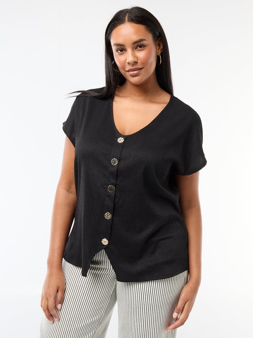 Camisola de alças com botões dourados - Kiabi