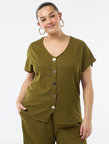 Camisola de alças com botões dourados