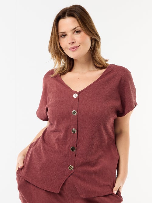 Camisola de alças com botões dourados - Kiabi