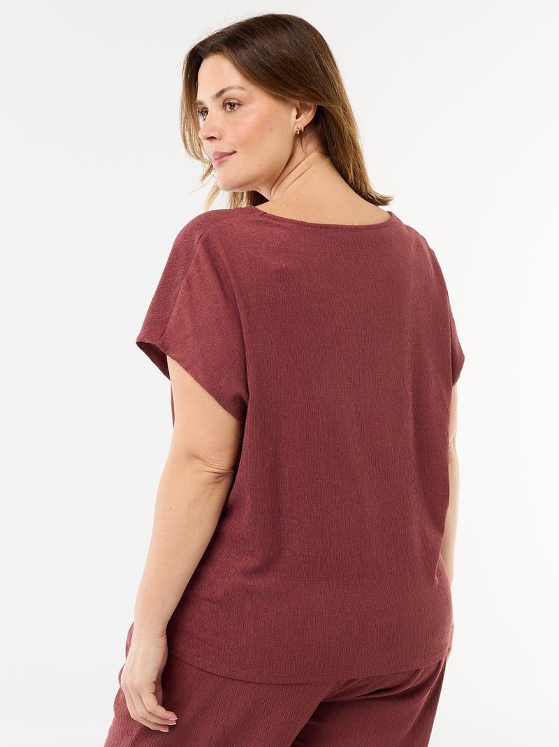 Camisola de alças com botões dourados Vermelho - Kiabi