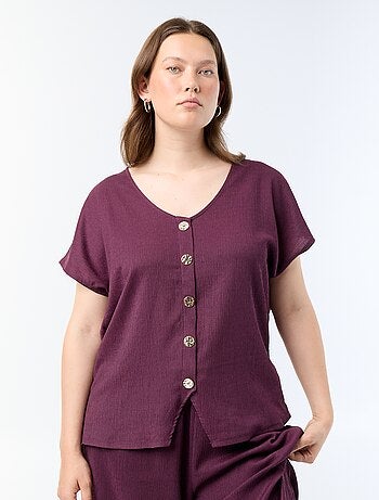 Camisola de alças com botões dourados