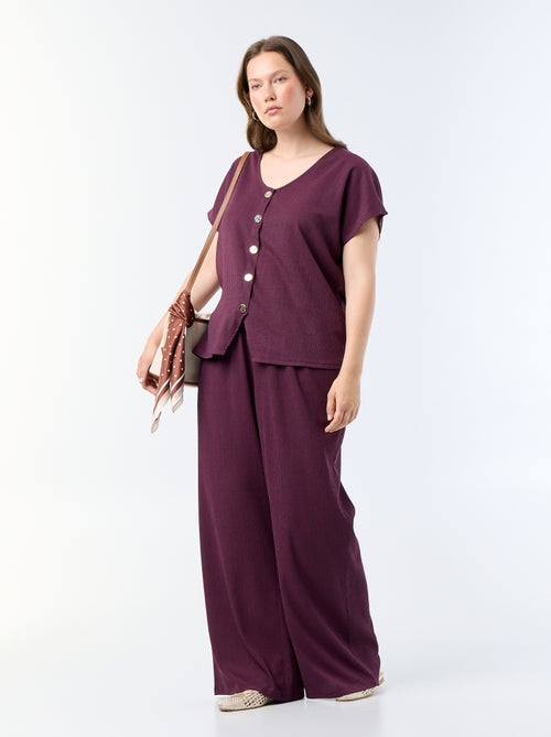 Camisola de alças com botões dourados - Kiabi
