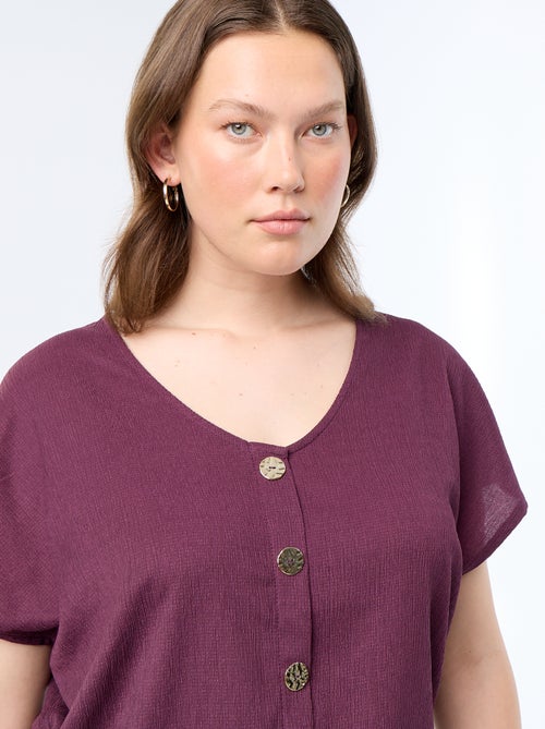 Camisola de alças com botões dourados - Kiabi