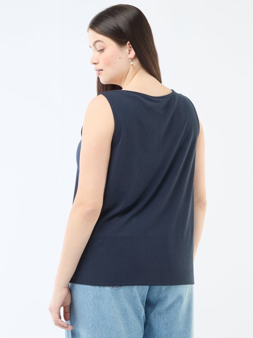 Camisola de alças com decote em V e renda - Kiabi