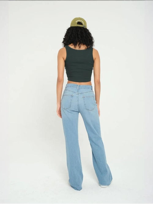 Camisola de alças com decote quadrado e botões canelados hiccup - Kiabi