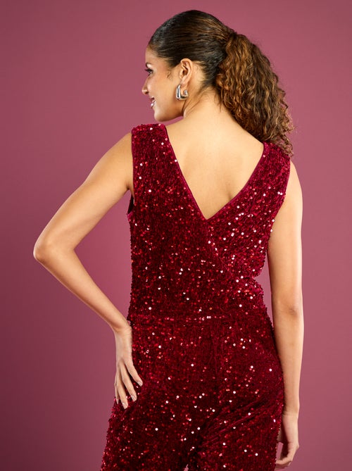 Camisola de alças com lantejoulas - Kiabi