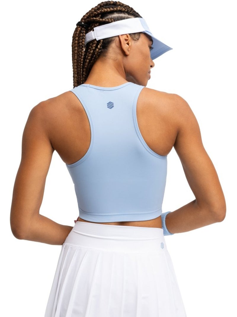 Camisola de alças cropped de ténis mulher Azul - Kiabi