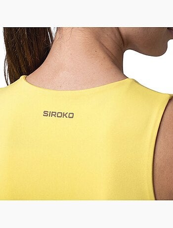 Camisola de alças cropped de trail running para mulher