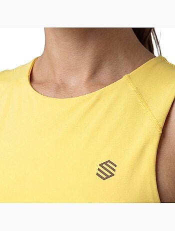 Camisola de alças cropped de trail running para mulher