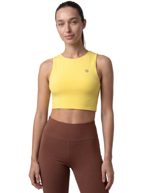 Camisola de alças cropped de trail running para mulher - Kiabi
