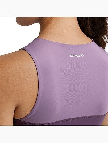 Camisola de alças cropped de trail running para mulher
