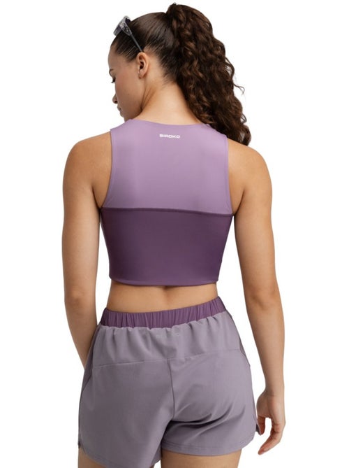 Camisola de alças cropped de trail running para mulher - Kiabi