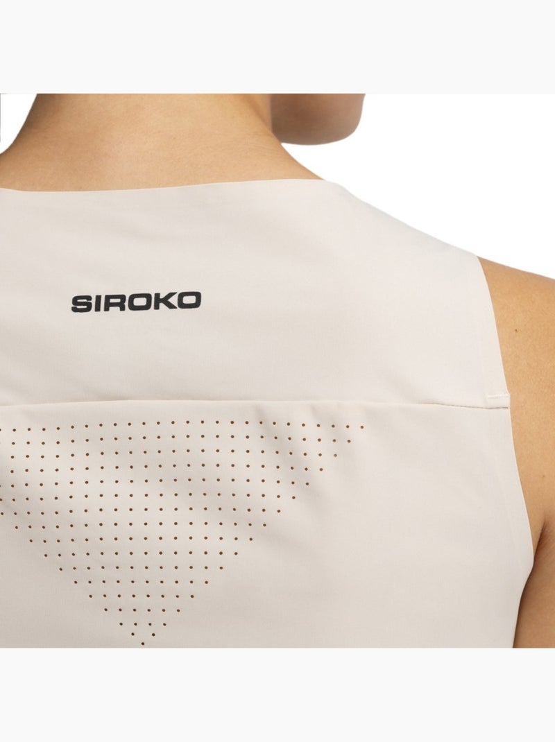 Camisola de alças de trail running para mulher Bege - Kiabi