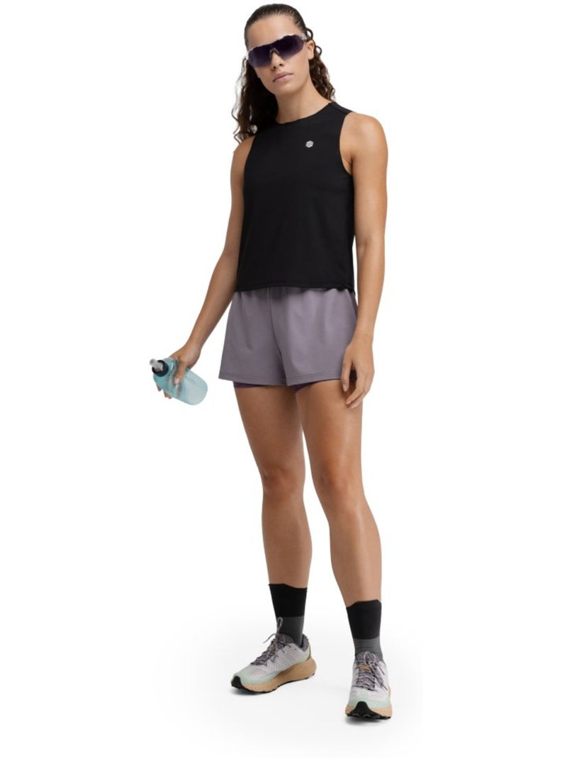 Camisola de alças de trail running para mulher Preto - Kiabi