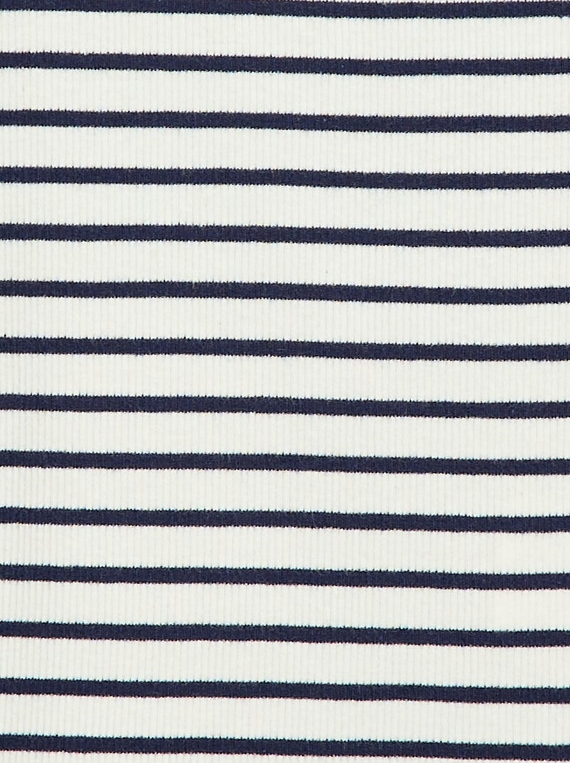 Camisola de alças em algodão canelado com padrão integral Azul - Kiabi