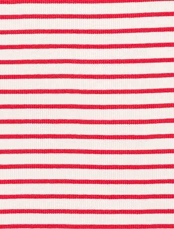 Camisola de alças em algodão canelado com padrão integral