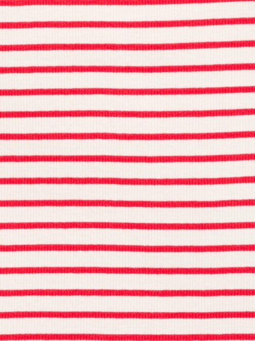 Camisola de alças em algodão canelado com padrão integral - Kiabi