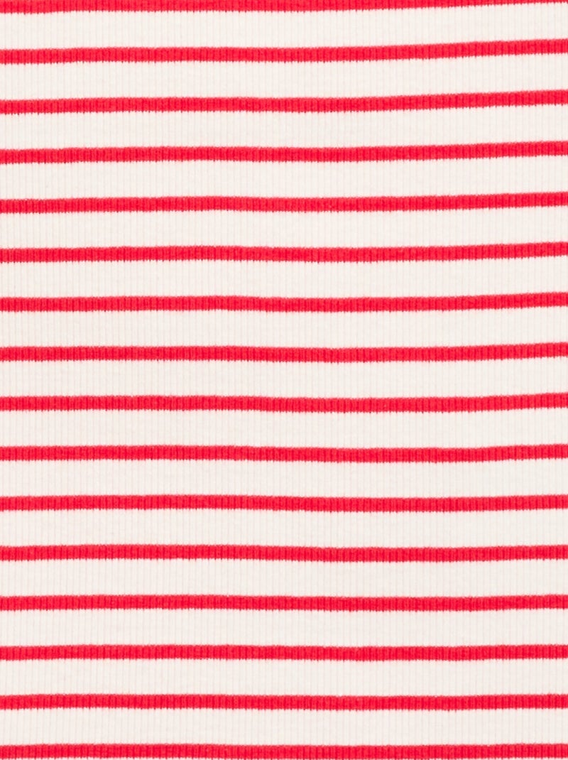 Camisola de alças em algodão canelado com padrão integral Vermelho - Kiabi
