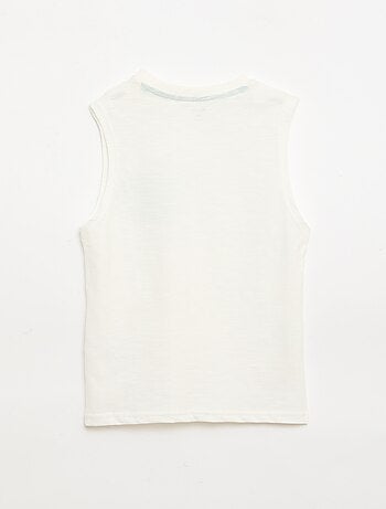 Camisola de alças em jérsei de algodão com estampado