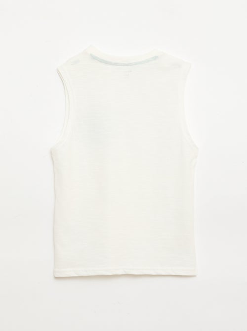 Camisola de alças em jérsei de algodão com estampado - Kiabi