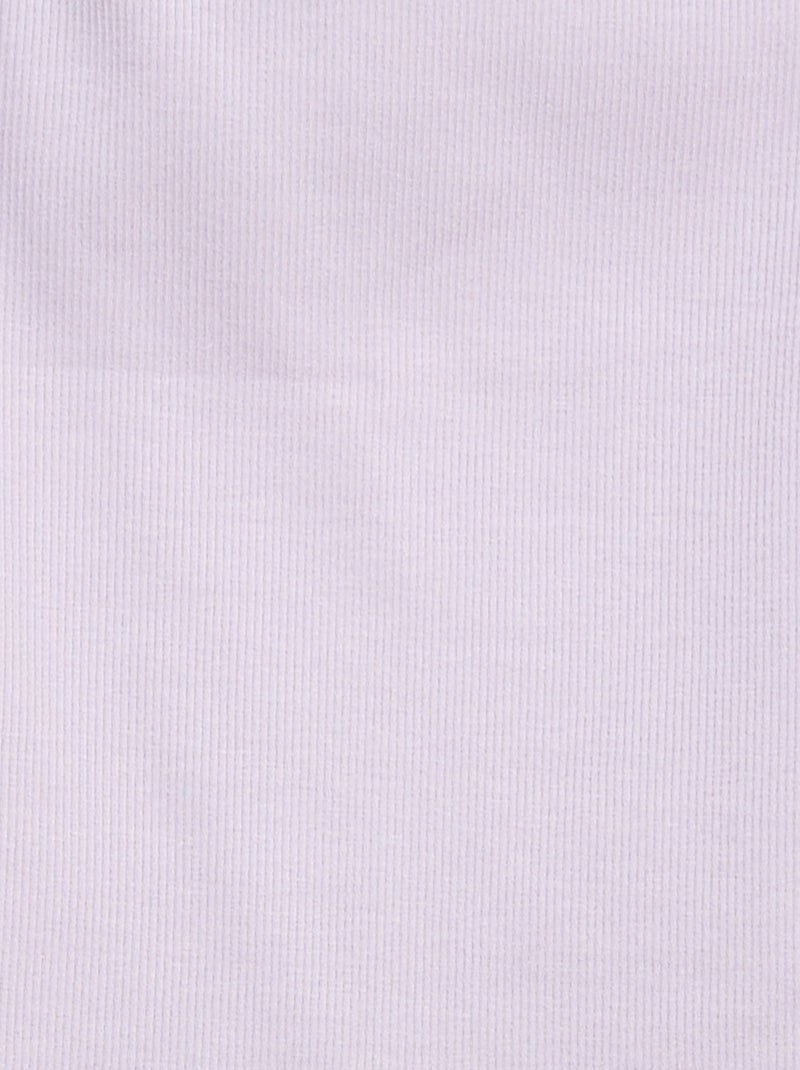 Camisola de alças fina lisa com canelado Rosa - Kiabi