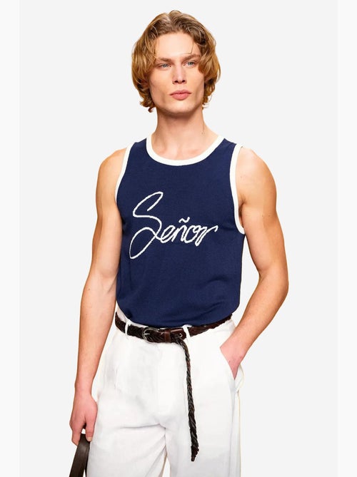 Camisola de alças gola redonda ajustada algodão giesto - Kiabi Camisola de alças gola redonda ajustada algodão giesto - Kiabi