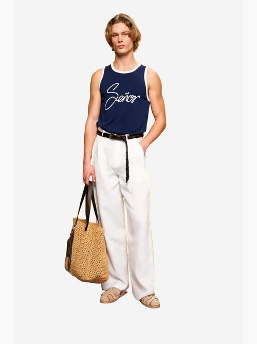 Camisola de alças gola redonda ajustada algodão giesto - Kiabi Camisola de alças gola redonda ajustada algodão giesto - Kiabi