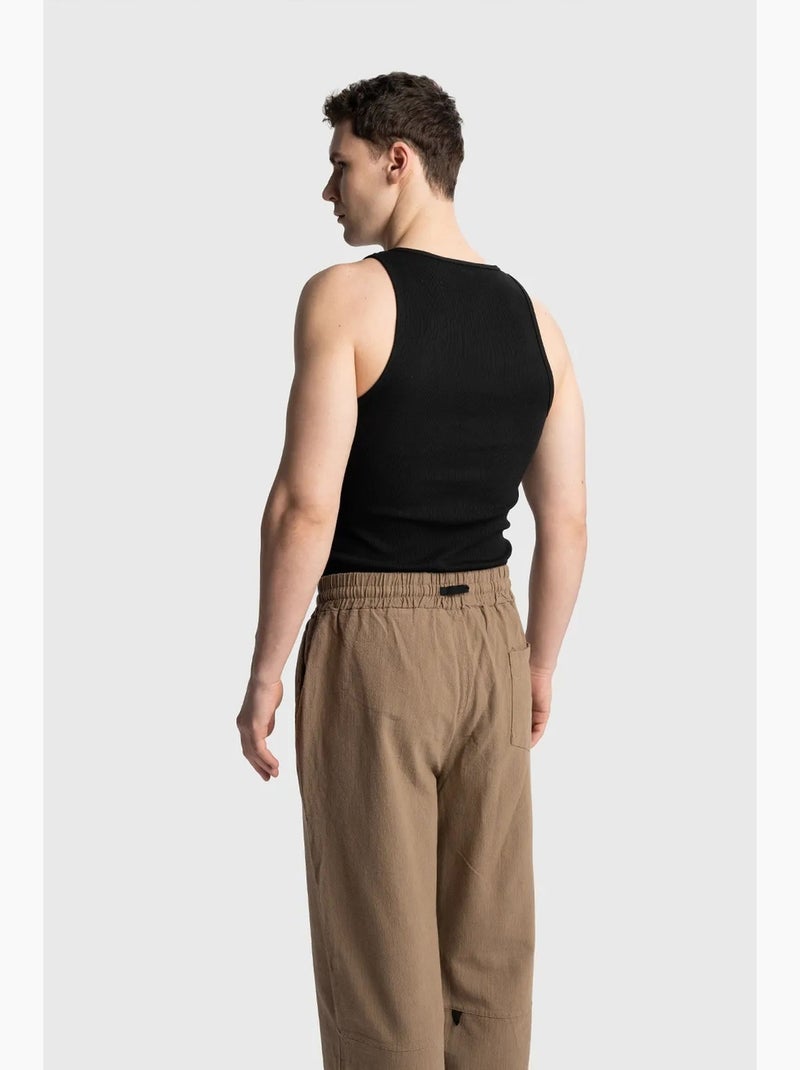 Camisola de alças gola u ajustada giesto Preto - Kiabi