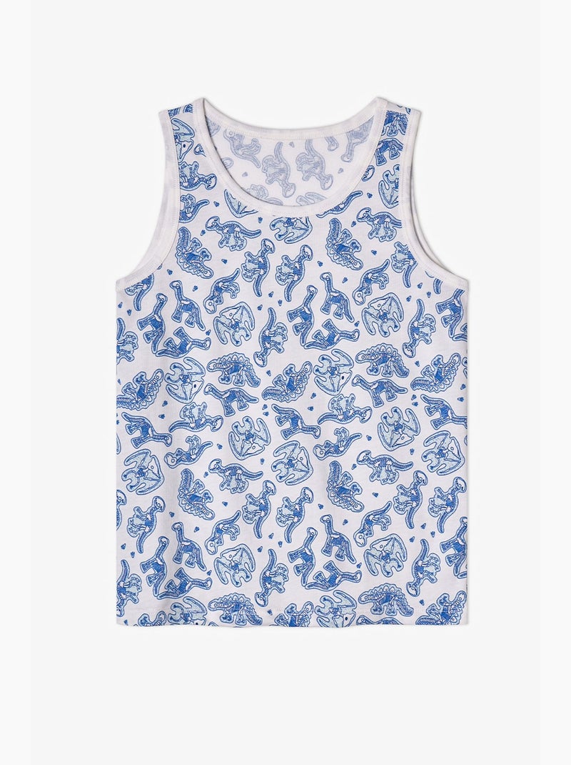 Camisola de alças menino kırık dino bones penti Branco - Kiabi