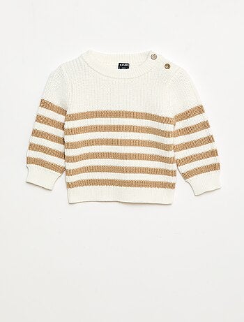 Camisola de algodão às riscas
