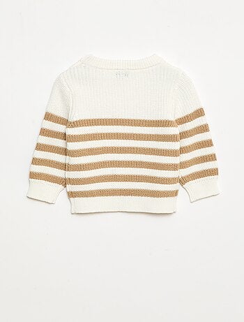 Camisola de algodão às riscas