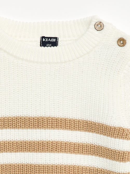 Camisola de algodão às riscas - Kiabi