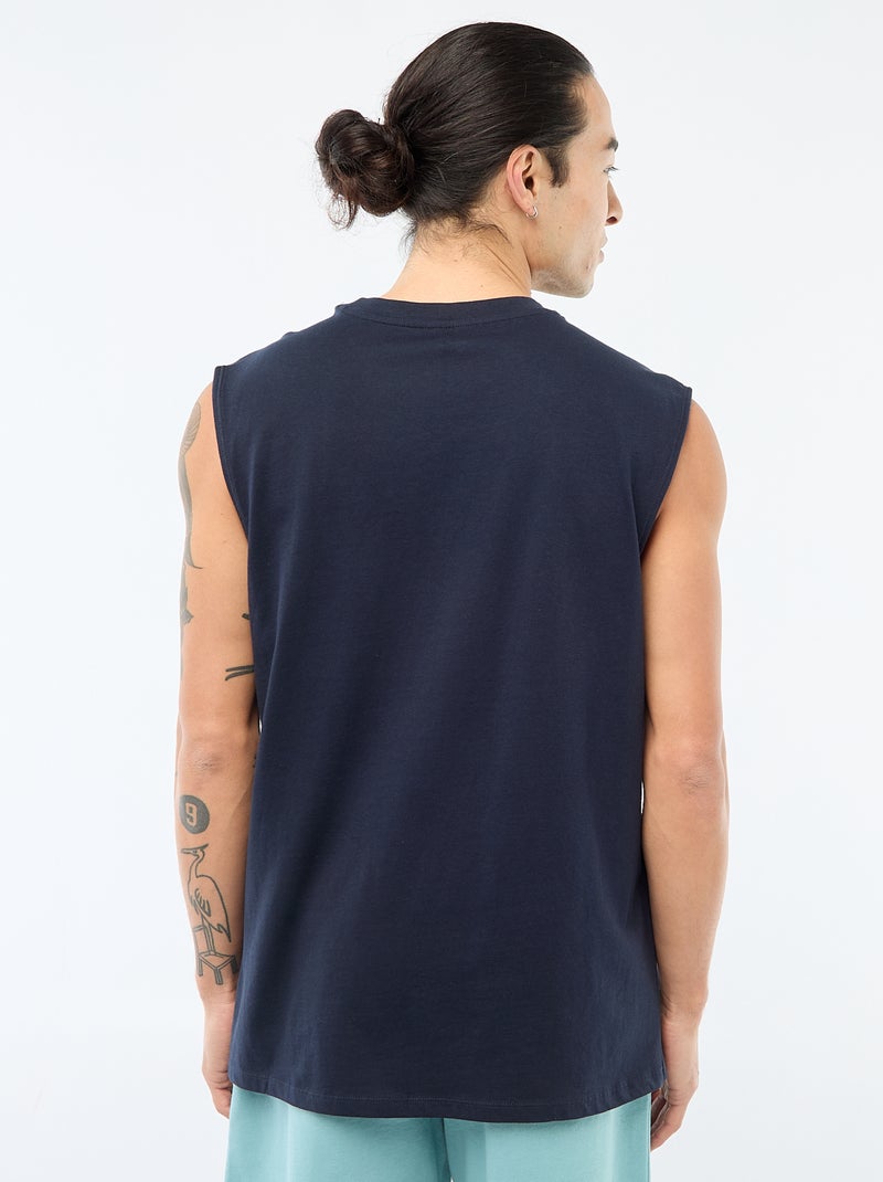 Camisola de algodão Azul - Kiabi