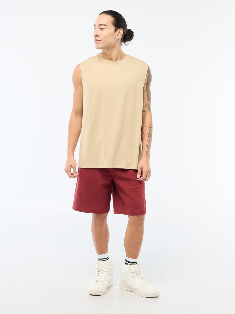 Camisola de algodão Bege - Kiabi