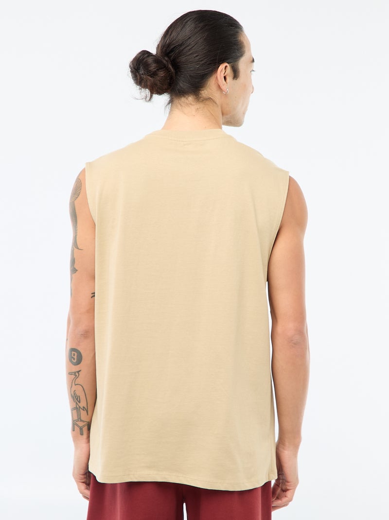 Camisola de algodão Bege - Kiabi