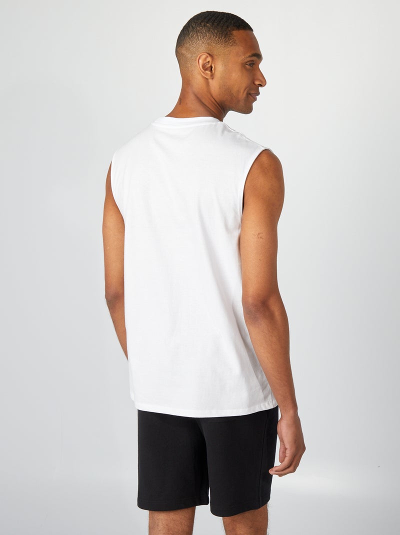 Camisola de algodão Branco - Kiabi