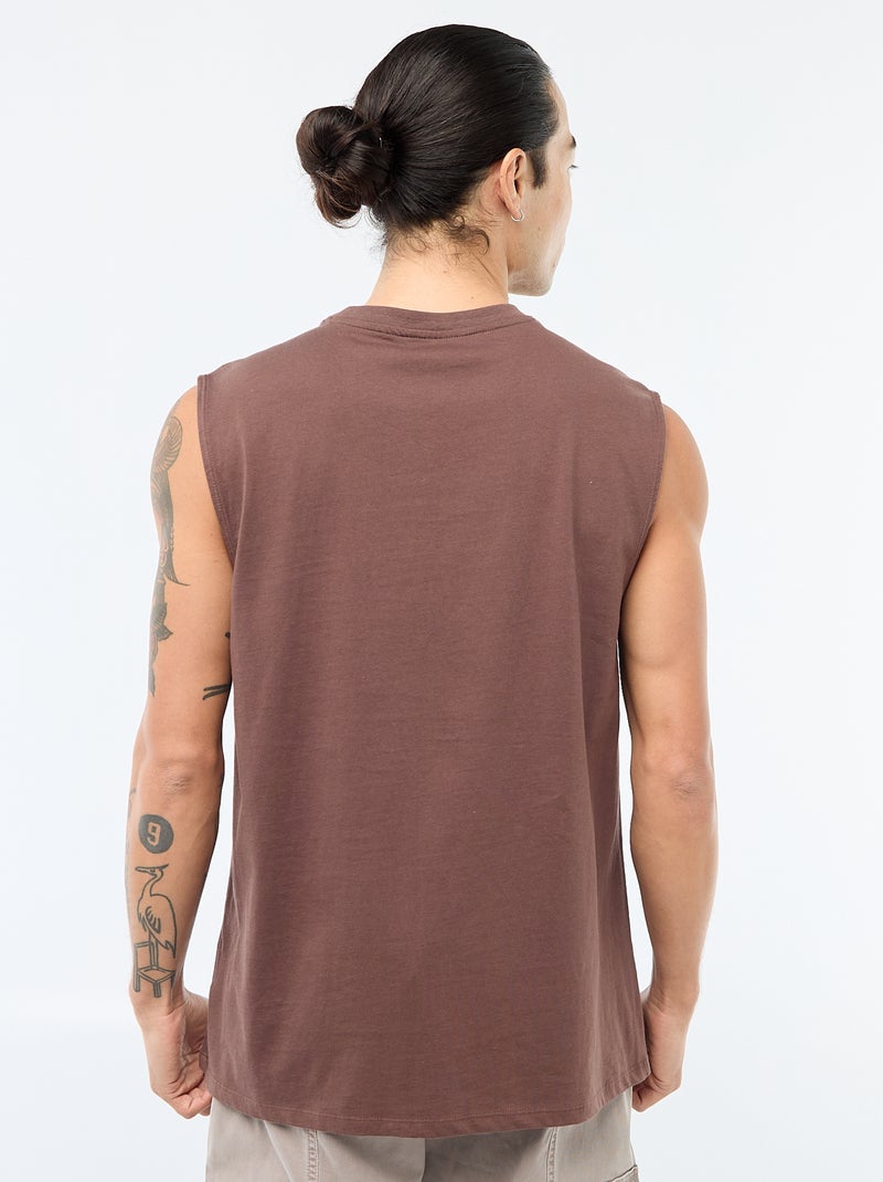 Camisola de algodão Castanho - Kiabi