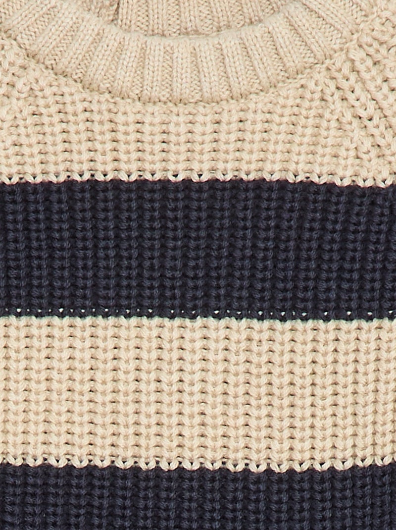Camisola de algodão em malha perolada Bege - Kiabi
