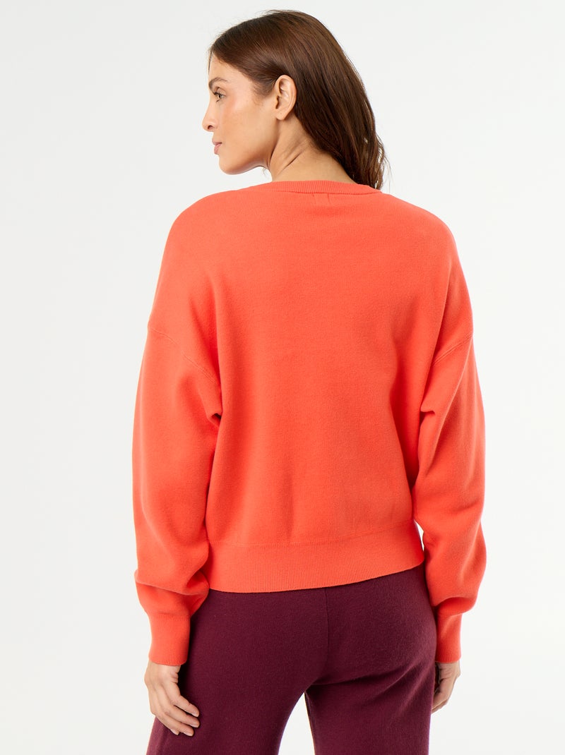 Camisola de algodão grosso Vermelho - Kiabi