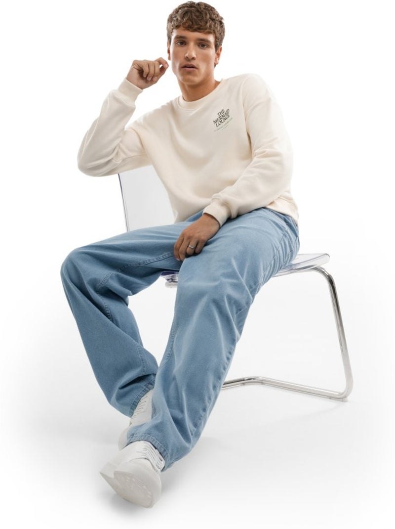 Camisola de algodão orgânico para homem Bege - Kiabi