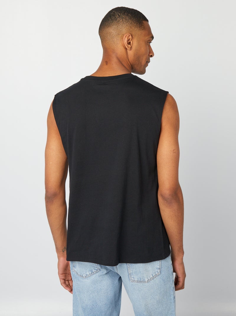 Camisola de algodão Preto - Kiabi