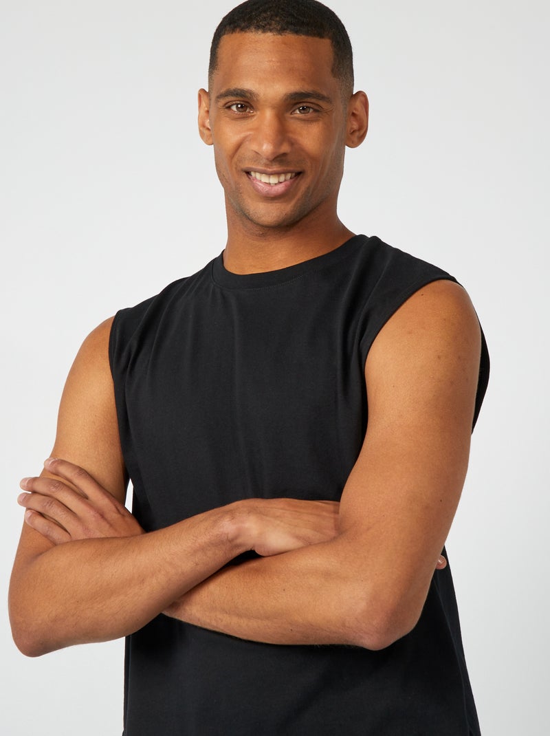 Camisola de algodão Preto - Kiabi