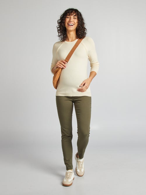 Camisola de amamentação com abertura com fecho - Kiabi